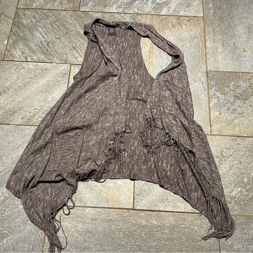 Chelsea & Theodore Brown Fringe Vest